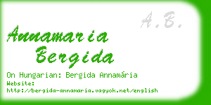annamaria bergida business card
